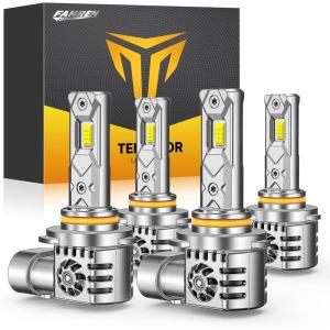 imageFAHREN H11H9H8 Light Bulb 46000LM Super Brighter 6500K Cool White H11 Off Road Light or Fog Light Bulbs CANbus Ready Pack of 290059006