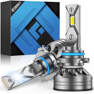 imageFAHREN H7 LED Light Bulbs 30000LM Super Brightness 11 Size No Adapter Needed Plug ampamp Play 6500k White with 16 CSP Chips Canbus Ready NonPolarity H7 Fog Bulb with Turbo Fan IP68 Pack of 29005HB3