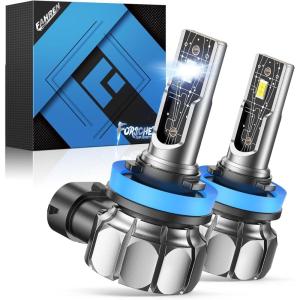 imageFAHREN H7 LED Light Bulbs 30000LM Super Brightness 11 Size No Adapter Needed Plug ampamp Play 6500k White with 16 CSP Chips Canbus Ready NonPolarity H7 Fog Bulb with Turbo Fan IP68 Pack of 2H11H9H8