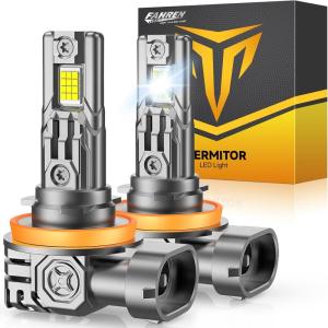 imageFAHREN H7 LED Light Bulbs 30000LM Super Brightness 11 Size No Adapter Needed Plug ampamp Play 6500k White with 16 CSP Chips Canbus Ready NonPolarity H7 Fog Bulb with Turbo Fan IP68 Pack of 2H11H8H9