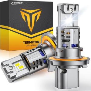 imageFAHREN Latest ampamp Brightest H13 LED Bulbs 1200 12X 70000LM Extreme Brightness 9008 bulb 6500K Cool White 11 Min SizeIP68 WaterproofPack of 2Fog Bulbs HIDPlugNPlay9008h13