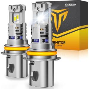 imageFAHREN Latest ampamp Brightest H13 LED Bulbs 1200 12X 70000LM Extreme Brightness 9008 bulb 6500K Cool White 11 Min SizeIP68 WaterproofPack of 2Fog Bulbs HIDPlugNPlay9007HB5