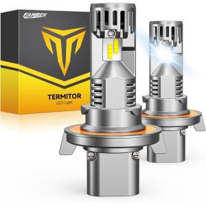 imageFAHREN Upgraded H139008 Bulb Modern ampamp Brightest 40000LM 6500K UltraBright Bulb 11 Mini Size No Adapter Required 9008 Fog Light bulb Quick Install Light Kit H13 bulbsPack of 2H139008