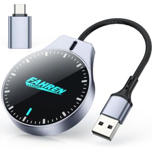 imageWireless CarPlay Adapter for Apple iPhone 2025 Upgraded 5X Fastest ampamp 2X More Stable Connection Mini Bluetooth CarPlay Dongle for iOS 10 ampamp Cars from 2016