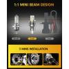 imageFAHREN 9005HB3 H11H8H9 Led Bulbs Combo  120000LM 1200 Super Brighter 2025 Updated Fog Light Bulbs 11 Mini Size 6500K Cool White Quick Install True Plug ampamp Play Pack of 4H49003