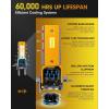 imageFAHREN 9005HB3 H11H8H9 Led Bulbs Combo  120000LM 1200 Super Brighter 2025 Updated Fog Light Bulbs 11 Mini Size 6500K Cool White Quick Install True Plug ampamp Play Pack of 4H7