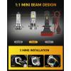 imageFAHREN 9005HB3 H11H8H9 Led Bulbs Combo  120000LM 1200 Super Brighter 2025 Updated Fog Light Bulbs 11 Mini Size 6500K Cool White Quick Install True Plug ampamp Play Pack of 4H7
