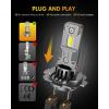 imageFAHREN 9005HB3 H11H8H9 Led Bulbs Combo  120000LM 1200 Super Brighter 2025 Updated Fog Light Bulbs 11 Mini Size 6500K Cool White Quick Install True Plug ampamp Play Pack of 4H7
