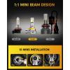 imageFAHREN 9005HB3 H11H8H9 Led Bulbs Combo  120000LM 1200 Super Brighter 2025 Updated Fog Light Bulbs 11 Mini Size 6500K Cool White Quick Install True Plug ampamp Play Pack of 4H119005