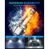 imageFAHREN H139008 Bulb 40000LM Ultra Brightness Real 11 Size Canbus Ready Wireless Plug and Play 6500K White Fog Light Bulbs Cooling Fan 70000H Lifespan Pack of 2