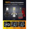 imageFAHREN H7 fog light bulbs 60000LM 12X Upgraded Brightness 70000 Hours Lifespan Real 11 Halogen Mini Size 6500K Cool White 11 Mini Size Plug and Play Pack of 4 2025 Updated9008