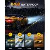 imageFAHREN H7 fog light bulbs 60000LM 12X Upgraded Brightness 70000 Hours Lifespan Real 11 Halogen Mini Size 6500K Cool White 11 Mini Size Plug and Play Pack of 4 2025 Updated9006 HB4