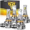 imageFAHREN H7 fog light bulbs 60000LM 12X Upgraded Brightness 70000 Hours Lifespan Real 11 Halogen Mini Size 6500K Cool White 11 Mini Size Plug and Play Pack of 4 2025 Updated9005 9006