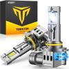 imageFAHREN H7 fog light bulbs 60000LM 12X Upgraded Brightness 70000 Hours Lifespan Real 11 Halogen Mini Size 6500K Cool White 11 Mini Size Plug and Play Pack of 4 2025 Updated9006 HB4