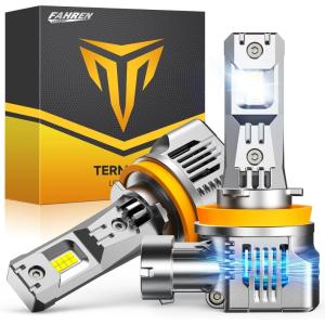 imageFAHREN Upgraded ampamp Brightest H7 Led Bulbs 1000 10X 60000LM Ultra Bright 6500K H7 fog light Mini Size No Adapter NeededIP68 WaterproofPlug and Play Pack of 2H11H8H9