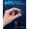 imageUltra Mini Android Auto ampamp CarPlay Wireless Adapter Latest A9 Chip 58GHZ WiFi 54 Bluetooth 35s Auto Connect USBCUSBAExtension Cable Compatible with iOS10 Android 10 CEROHSFCCBlackD