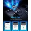 imageUltra Mini Android Auto ampamp CarPlay Wireless Adapter Latest A9 Chip 58GHZ WiFi 54 Bluetooth 35s Auto Connect USBCUSBAExtension Cable Compatible with iOS10 Android 10 CEROHSFCCBlackD
