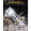imageFAHREN Latest ampamp Brightest H4 LED Bulbs 1200 12X 80000LM Extreme Brightness 9003 bulb 6500K Cool White 11 Min SizeIP68 Waterproof Fog BulbsPack of 2PlugNPlay9008h13