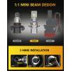 imageFAHREN Latest ampamp Brightest H4 LED Bulbs 1200 12X 80000LM Extreme Brightness 9003 bulb 6500K Cool White 11 Min SizeIP68 Waterproof Fog BulbsPack of 2PlugNPlay9008h13