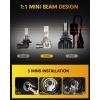 imageFAHREN Latest ampamp Brightest H4 LED Bulbs 1200 12X 80000LM Extreme Brightness 9003 bulb 6500K Cool White 11 Min SizeIP68 Waterproof Fog BulbsPack of 2PlugNPlay9005HB3