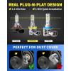 imageFAHREN H11 9005 Fog Light Bulbs Combo 60000LM 900 Brighter Real 11 Mini Size Design 6500K Cool White H11 9005 Fog Bulbs Plug and Play CANbus Ready Pack of 4