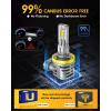 imageFAHREN H11 9005 Fog Light Bulbs Combo 60000LM 900 Brighter Real 11 Mini Size Design 6500K Cool White H11 9005 Fog Bulbs Plug and Play CANbus Ready Pack of 4