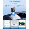 imageFAHREN Super Mini Wireless CarPlay Adapter Latest UpgradedBluetooth Apple Car Play Dongle Zero Latency Stable Connection Compatible with iPhone 6 ampamp Android Auto 10 Cars from 2017 USBTypeC