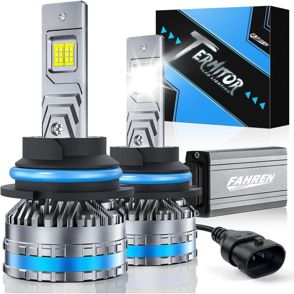 imageFAHREN Lastest ampamp Upgraded h7 bulbs120W 40000LM output brighter 900 Brightness 6500K White h7 fog bulbsNo Adapter RequiredPlug and Play Pack of 29007