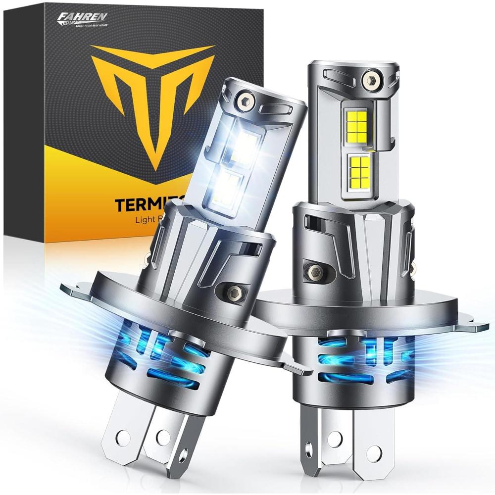 imageFAHREN Lastest ampamp Upgraded h7 bulbs120W 40000LM output brighter 900 Brightness 6500K White h7 fog bulbsNo Adapter RequiredPlug and Play Pack of 2H4