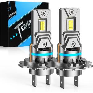 imageFAHREN Lastest ampamp Upgraded h7 bulbs120W 40000LM output brighter 900 Brightness 6500K White h7 fog bulbsNo Adapter RequiredPlug and Play Pack of 2H7