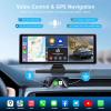 imageFAHREN 1026quot Wireless CarPlay ampamp Android Auto Touchscreen Car Stereo 4K Dash Cam ampamp 2K Backup Camera Bluetooth WiFi GPS Navigation Voice Control Music Calls  Safer Smarter Driving Upgrade