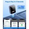 imageFAHREN Android Auto ampamp CarPlay Wireless Adapter OneClick MultiUser Switching Latest A9 Chip 24GHz58GHz WiFi 60 Bluetooth Compatible with iOS 12 and Android 11 Systems carplay adapter USB AC