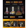 imageFAHREN H11 LED Bulb 40000LM Super Brighter Real 11 Size Halogen Replacement H8H9 Fog Light Bulb Canbus Ready 6500K Cool White IP68 Waterproof Pack of 2