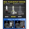 imageFAHREN H7H7LL Light Bulbs 5thGen ampamp Brightest 80000LM 12X Ultra Brighter 11 Mini Size Real Plug and Play No Extra Adapter Needed 6500K Cool White H7 Fog Light Bulbs with Cooling Fan Pack of 29012HIR2