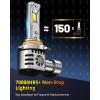 imageFAHREN H11H8H9 9005HB3 LED Bulbs Combo 100000LM 1200 Brighter 9005 H11 Fog Light Bulbs with 6500K White HighPerformance 11 Size Running Board Light NonPolarity Pack of 490059006