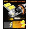 imageFAHREN H11H8H9 9005HB3 LED Bulbs Combo 100000LM 1200 Brighter 9005 H11 Fog Light Bulbs with 6500K White HighPerformance 11 Size Running Board Light NonPolarity Pack of 49007HB5