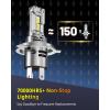 imageFAHREN H11H8H9 9005HB3 LED Bulbs Combo 100000LM 1200 Brighter 9005 H11 Fog Light Bulbs with 6500K White HighPerformance 11 Size Running Board Light NonPolarity Pack of 4H49003