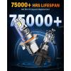 imageFAHREN H11H8H9 9005HB3 LED Bulbs Combo 100000LM 1200 Brighter 9005 H11 Fog Light Bulbs with 6500K White HighPerformance 11 Size Running Board Light NonPolarity Pack of 4H139008