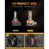 imageFAHREN H11H9H8 light Bulb Upgraded ampamp Brightest 50000LM 1000 Super Bright Bulb 11 Mini Size No Adapter Required6500K White NonPolarity Plug and Play H11 Fog light bulbs Pack of 2