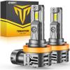 imageFAHREN H11 LED light Bulb 50000LM 900 Brighter 6500K Super Bright 11 Mini Size H8H9 Fog Lights Plug ampamp Play No Adapter Required NonPolarity 10Year Extended Lifespan IP68 Waterproof Pack of 2