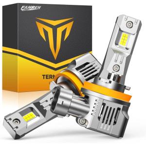 imageFAHREN H11 Fog Bulbs 60000LM 3 Upgraded H11H8H9 Bright Lighting Bulb Brighter with 24 CSP Chips Boost Epic Night Visibility 6500K Cool White IP68 WaterproofQuick Installation Pack of 2