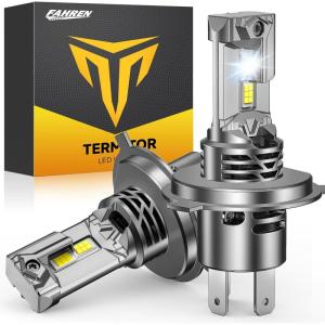 imageFAHREN H11H8H9 9005HB3 LED Bulbs Combo 100000LM 1200 Brighter 9005 H11 Fog Light Bulbs with 6500K White HighPerformance 11 Size Running Board Light NonPolarity Pack of 4H49003