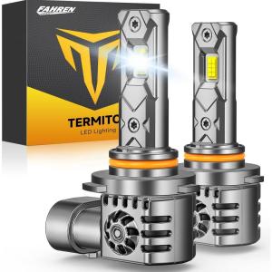 imageFAHREN H11H8H9 9005HB3 LED Bulbs Combo 100000LM 1200 Brighter 9005 H11 Fog Light Bulbs with 6500K White HighPerformance 11 Size Running Board Light NonPolarity Pack of 49005HB3