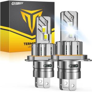 imageFAHREN H49003HB2 Bulbs50000LM 900 Modem ampamp Brightestl UltraBright Bulbs 360 Adjustable Quick Install 11 Mini Size No Adapter Required H4 Light Kit bulb Pack of 2