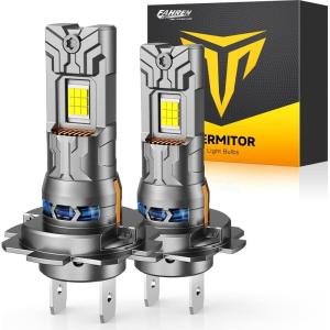 imageFAHREN H7H7LL    Latest ampamp Brightest 70000LM 1200 Ultra Brighter 11 Mini Size 6500K H7 Fog Light Bulbs No Adapter Required PlugNPlay NonPolarity Pack of 2