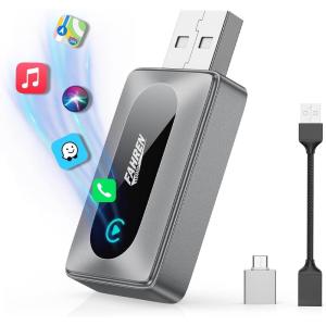 imageFAHREN Apple CarPlay Wireless Adapter Easy Plug and Play Setup  Seamlessly Connect Via Bluetooth Fast Auto Connection Support iOS 10