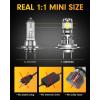 imageFAHREN   H7 LED Bulbs   Ultra Bright H7 Fog Bulbs Real 11 Mini Size No Adapter Needed CANBUS Error Free 6500K White 85000 Longer Lifespan Pack of 2H7
