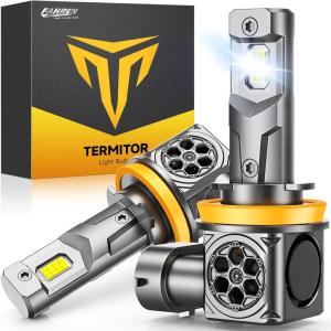 imageFAHREN   H7 LED Bulbs   Ultra Bright H7 Fog Bulbs Real 11 Mini Size No Adapter Needed CANBUS Error Free 6500K White 85000 Longer Lifespan Pack of 2H1185000LM