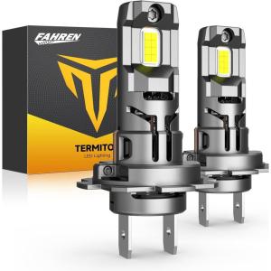 imageFAHREN   H7 LED Bulbs   Ultra Bright H7 Fog Bulbs Real 11 Mini Size No Adapter Needed CANBUS Error Free 6500K White 85000 Longer Lifespan Pack of 2H7