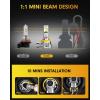 imageFAHREN 2026 H11 9005 Led Bulbs   17X Brighter HighFocus for Safe Night Driving 6500K Cool White Light Bulbs H8H9HB3 Compatible 85000Hrs LifespanPack of 4H11H8H9